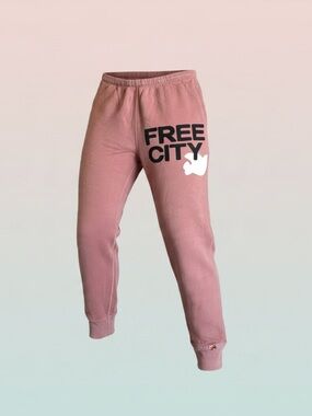 Woman’s Free City sweatpants- dusty rose color